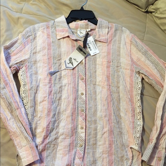 White Crow - Voyage button down top - Picture 1 of 5